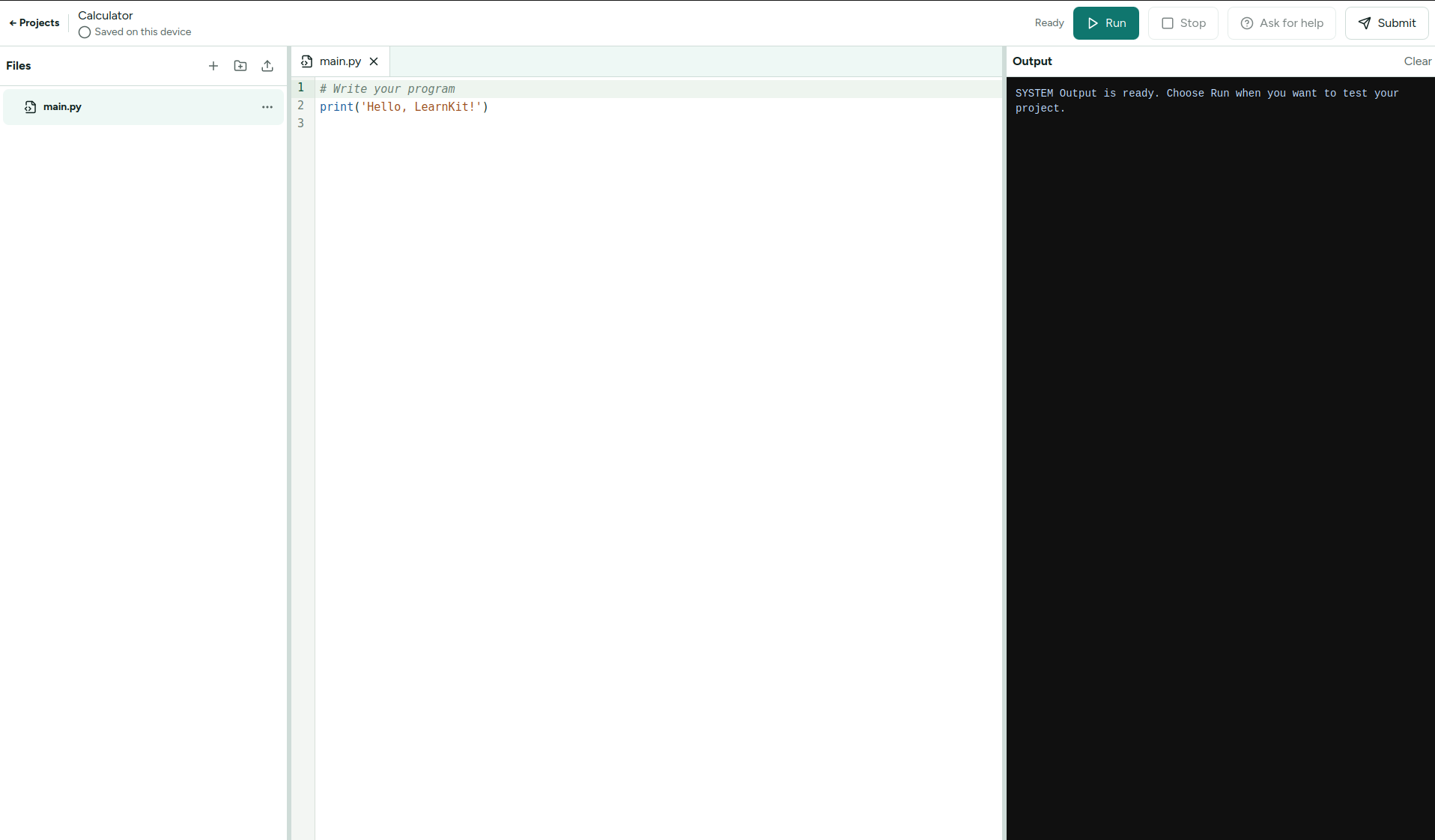 LearnKit Python project workspace